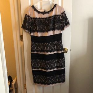 Formal flattering dress below the knee